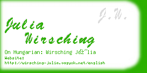 julia wirsching business card